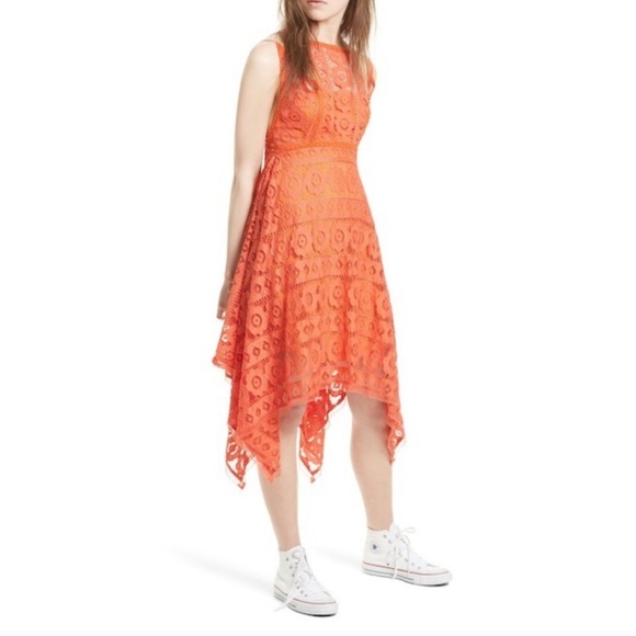 Free people orange lace dress - Picture 2 of 9